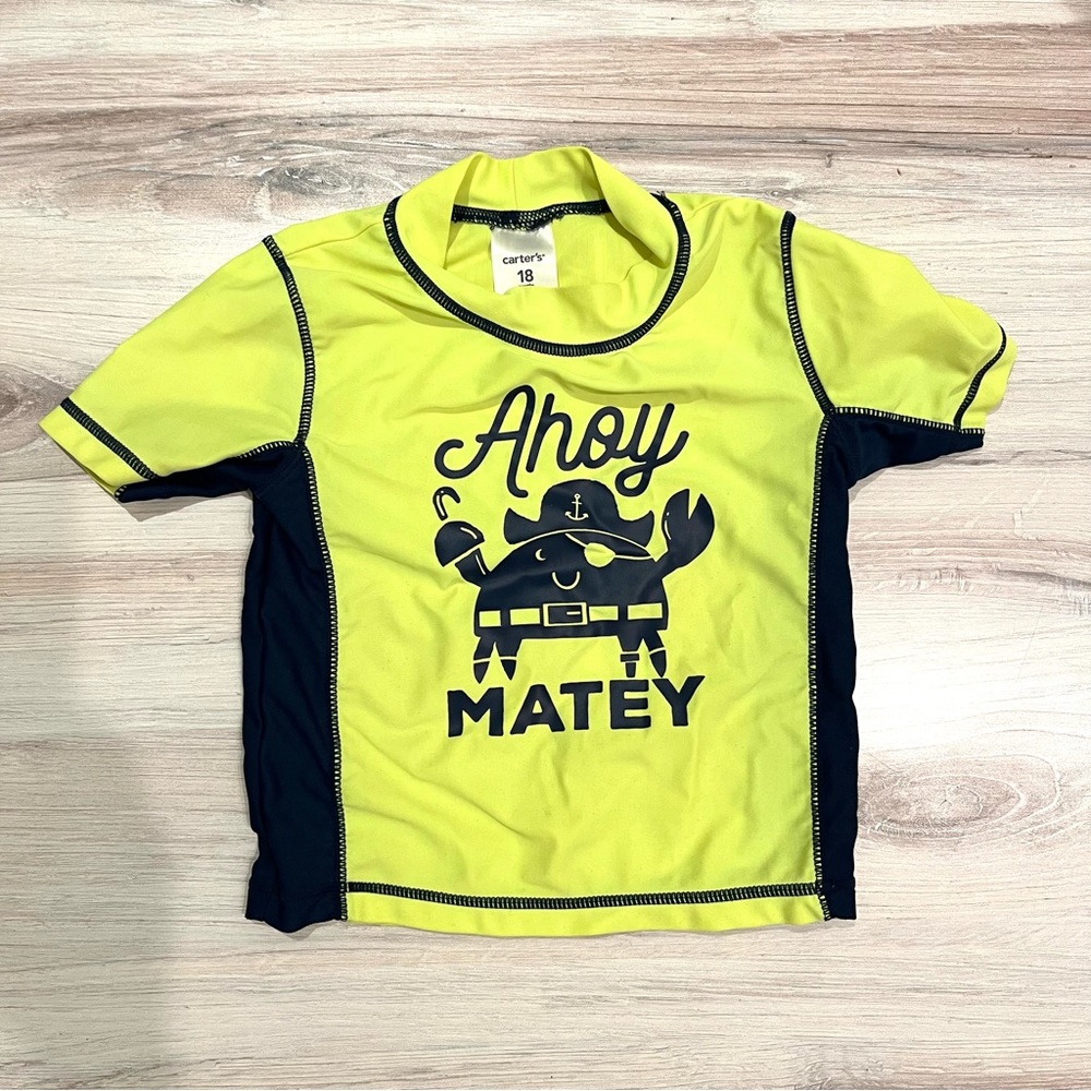 [3 for $15] CARTER’S Ahoy Matey Crab Swim Rashguard (18 months)